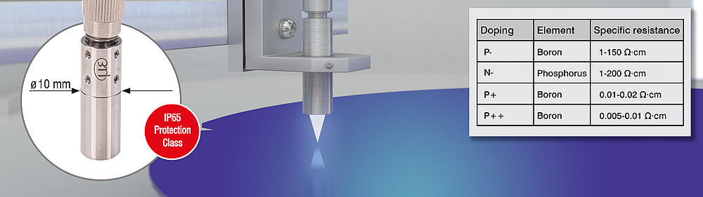 Thickness measurement of undoped, doped and highly doped silicon wafers