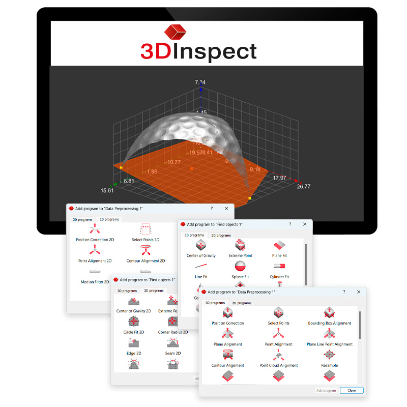 3DInspect software 3D sensors